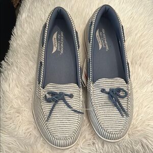 Skechers Blue and White Nautical Flats